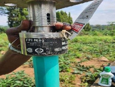 McCrometer FPI Mag insertion electromagnetic flow meter before installation